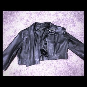 Leather Bebe Bolero style jacket
